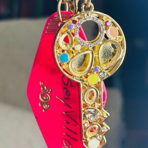 Betsey Johnson Gold and Pink Key Holder